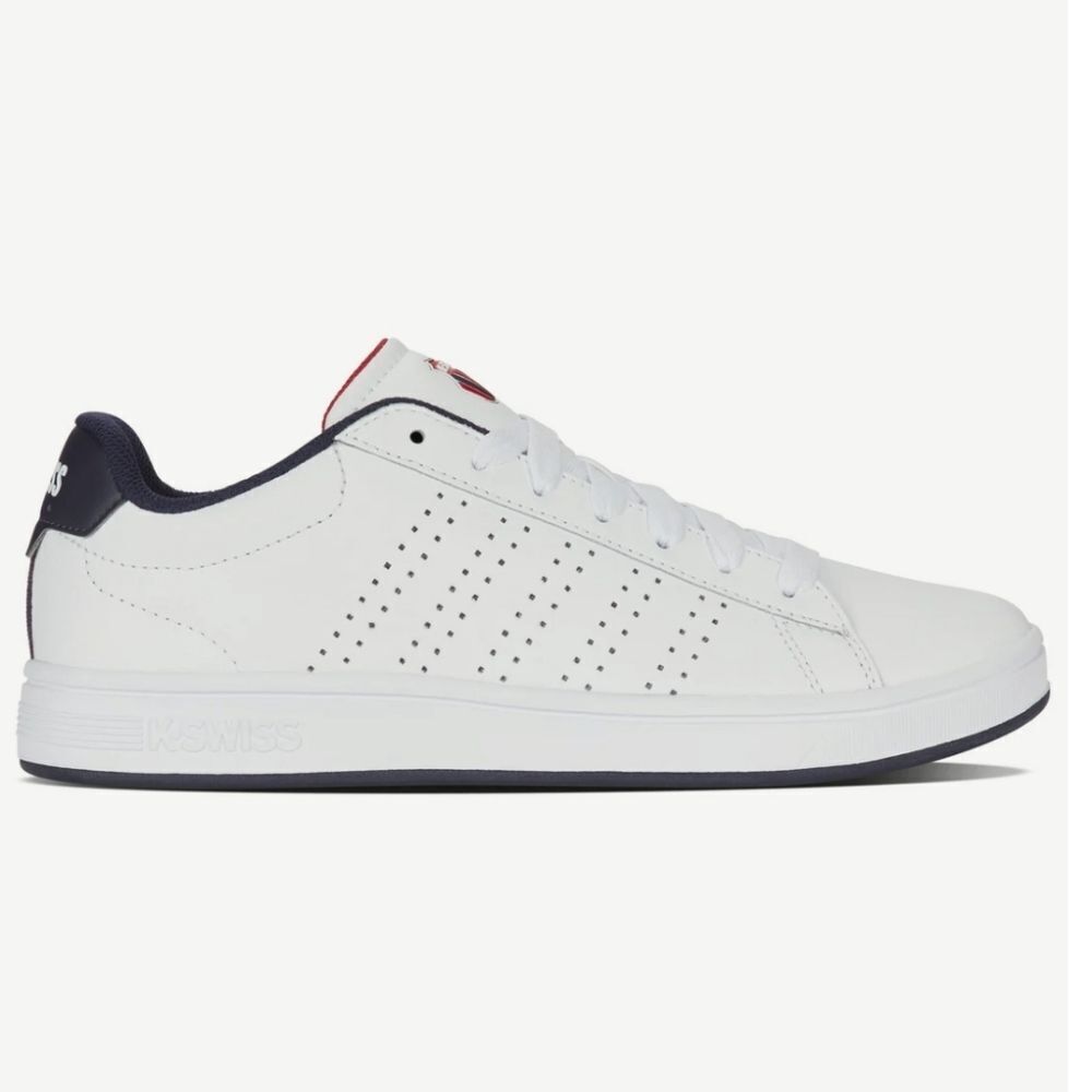 K-Swiss Men's White and Navy Casual Sneakers